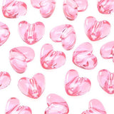 Bulk Buy: Darice DIY Crafts Pony Beads Acrylic Heart Transparent Pink 9mm 65 pieces (12-Pack)