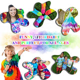 Mesllin 8 Vibrant Colours Tie Dye Kit Dye Art with Refill Powder Easy Squeeze Dye Bottles,Rubber Bands,Gloves,Perfect for Groups Party Art Craft Tie-Dye DIY Kit