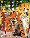 300PCS Halloween Pumpkin Stickers,Vinyl Waterproof Stickers for Water Bottles Laptop Skateboard Computer,Halloween Party Favors Gifts Funny Stickers for Kids Teens Adults