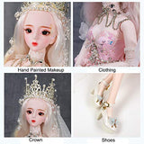 HGFDSA 62Cm BJD Ancient Clothing Girl 1/3 Scale Ball Jointed Doll Full Set Includes Costume Wig Accessories Dress Girls Toys Best Birthday Gift for Girl,B