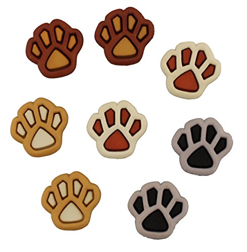 Buttons Galore Craft & Sewing Buttons - Pets Paw Prints - 3 Pack