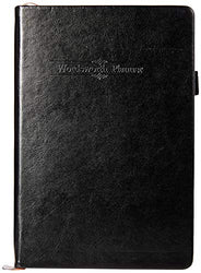 Wordsworth 2019 Undated Planner, Productivity Organizer and Journal - Vegan Leather -for College Students, Academics, and Business Owners - with Motivational Quotes, to-Do List and 12 Months Planning