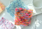TOBI'S YARN Assorted Gradation Color Sparkling Polyester Scrubby Yarn 4-Pack Bundle (80g Each, Total 11.3oz)