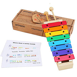 ammoon Xylophone for Kids Musical Toy with Child Safe Mallets Perfectly Musical Instruments Gift for Toddlers