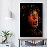 HUHAN Mick Jagger 1970 Music Poster Poster Decorative Painting Canvas Wall Art Living Room Posters Bedroom Painting 16x24inch(40x60cm)