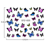 30 Sheets Butterfly Nail Art Stickers Colorful Butterflies Decals for Nails Art Design Water Transfer Decals Butterfly Nail Art Foil Sticker Female Trend Butterfly Acrylic Nail Art Supplies