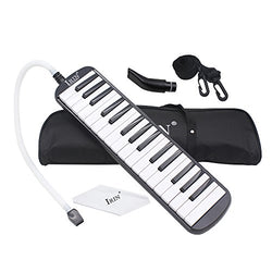 Btuty 32 Keys Melodica Piano Musical Instrument for Beginner Gift with Carrying Bag (black)