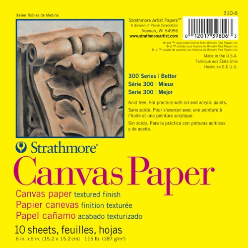 Strathmore STR-310-6 10 Sheet Canvas Paper Pad, 6 by 6"