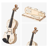 ROKR Wooden Miniature Violin,STEM Projects for Kids 8-12,Model Kits for Adults,3D Wooden Puzzles for Adults and Kids