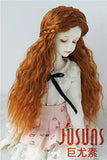 JD119 7-8inch 18-20CM Long curly princess doll wigs 1/4 MSD synthetic mohair BJD wigs Vinyl doll accessories (Carrot)