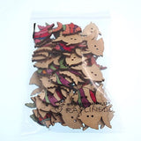 RayLineDo Pack of 50pcs Buttons Multi Color Cute Fish Shaped 2 Holes Wooden Buttons 25MM for Sewing