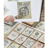 WSERE 225 Pieces Vintage Sticker Decorative Stamp Stickers for Scrapbook Envelopes Journal Diary Planner