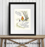 Winnie The Pooh Wall Art - Kids Room Decor - Boys Room Decor - Little Girls Bedroom Decor - Baby Nursery Decor - Wall Decor for Toddlers - Inspirational Positive Quotes Picture Poster Print