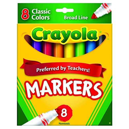 Crayola 8 Nontoxic Classic Colors Markers 8 pk (Pack of 6)