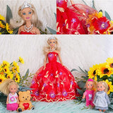 ebuddy 50 Pcs Doll Clothes and Accessories - Including Mermaid Evening Dress Wedding Gown Dress 7 Bikini Swimwear 5 Costume Role Play 5 Causal Outfits and 31 Doll Accessories for 11.5 Inch Dolls