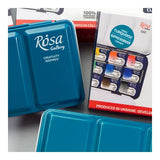 ROSA Gallery Classic Turquoise Professional Watercolor Paint Set, 21 Water Colors of 2.5 ml, High Lightfastness Paints Kit for Artists, Adult, Lightweight and Portable Metal Case
