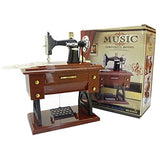 Ochine Sewing Machine Music Box Musical Retro Classical Desk Decor (M) Mother’s Day Gift