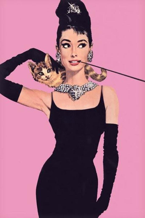 Pyramid America Audrey Hepburn-Pink, Movie Poster Print, 24 by 36-Inch