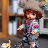 Children's Creative Toys 1/8 BJD Doll Full Set 15.8cm 6.22inch Jointed Dolls + Wig + Socks + Makeup + Shoes + Accessories Surprise Doll