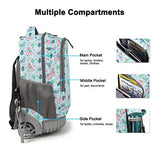 Tilami Rolling Backpack 19 inch Wheeled Cute LAPTOP Boys Girls Travel School Student Trip (Alpaca)