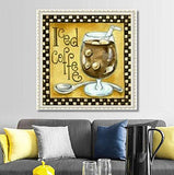 Iced Coffee Diamond Painting Kit - pigpigboss 5D Full Drill Diamond Painting Set Coffee Crystal Rhinestones Diamond Dot Coffee Cup Diamond Painting by Numbers for Adult Coffee Lovers (12 x 12 inches)