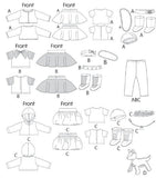 McCall Patterns M6669 Clothes for 18-Inch Doll/Accessories and Dog Sewing Template