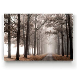 Renditions Gallery-Canvas Prints Wall Art-Misty Road-Gallery Wrapped-Modern-Home Décor-Ready to Hang-32X48