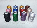 Sinbel Polyester Embroidery Thread 12 Colors 550 Yards Per Spool For Brother Babylock Janome Singer
