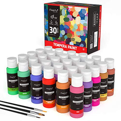 Washable Paint for Kids, Magicfly 30 Colors Premium Liquid Tempera Paints Assrtoed Colors with