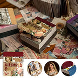 HOMICO 400Pcs Junk Journal Vintage DIY Material Paper Journaling Supplies Scrapbooking Paper Retro Decorative Antique Art Craft Diary Journal Embellishment Supplies