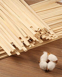 Pllieay 128 Pieces 11.8 Inch Bamboo Sticks, Bamboo Strips, Strong Natural Bamboo Sticks for Sign-Making, Kites, Bridges, Doll Houses and Craft Projects