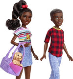 Barbie It Takes Two Playset with Jackson & Jayla Twins Dolls & 13 Storytelling Pieces Including 3 Pet Puppies & Accessories, Toy for 3 Year Olds & Up