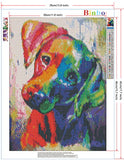 Binbo 5D Dog Diamond Painting – DIY Diamond Painting Kits for Adults and Kids - Full Round Drill Crystal Rhinestone Arts, Decorated On Wall for Home (Labrador Retriever)