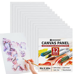 FIXSMITH Canvas Panels 30 Pack - 8 X 10 Inch Painting Canvas Panel