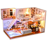 Dollhouse Miniature with Furniture, DIY Dollhouse Kit Plus Dust Proof and Music Movement, 1:24 Scale Creative Room Idea