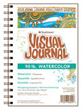 Strathmore 400 Series Visual Watercolor Journal, 90 LB 5.5"x8" Cold Press, Wire Bound, 34 Sheets