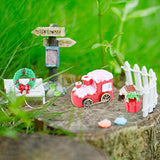 28pcs Christmas Miniature Ornament Kits Fairy Garden Miniatures Figurines Accessories for DIY Dollhouse Decoration, Resin Christmas Tree Snowman Santa for Micro Landscape Ornaments Xmas Party Decor