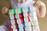 20 Skein Gazzal Baby Cotton, Assorted Mini Color Balls, 60% Cotton 40% Acrylic, Each Skein: 25 Grams (0.88 oz) / 82 Meters (89 Yards), Yarn Weight: 2 : Fine-Sport