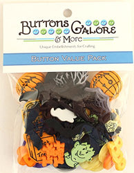 Buttons Galore VP316 50 Piece Halloween Buttons Value Pack