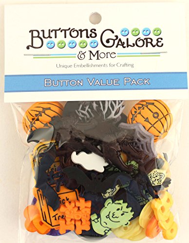 Buttons Galore VP316 50 Piece Halloween Buttons Value Pack