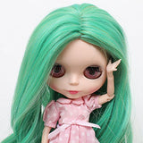 Wigs Only!Brand New Long Loose Wavy Apple Green Blended Colors Baby Doll Hair Wigs for Blythe Pullip