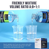 Epoxy Resin 16OZ - Crystal Clear Epoxy Resin Kit - Self-Leveling, High-Glossy, No Yellowing, No Bubbles Casting Resin Perfect for Crafts, Table Tops, DIY 1:1 Ratio