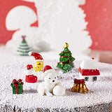Christmas Theme Resin Miniature Fairy Garden Dollhouse Decoration Ornaments DIY Kit, Set of 30 Pieces