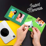 Kodak PRINTOMATIC Digital Instant Print Camera (Grey) with 2ʺx3ʺ Premium ZINK Photo Paper (20 Sheets), Soft Camera case, ZINK Paper Unique Colorful Stickers & Photo Album Accessories