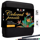 122 Colored Pencils Kit,Oil Based Soft Core, Professional Color Drawing Set with Case Sharpener,Sketching Layering Blending,Art Set & Supplies for Adults Kids Teens Beginner Coloring,Artist's Gift