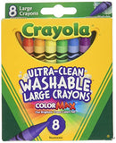 8 Count Crayola Ultra Clean Washable Large Crayons Color Max (Pack of 3)