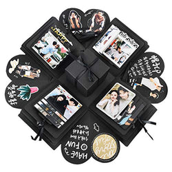 Foraineam Creative Surprise Explosion Box, Scrapbook DIY Handmade Photo Album Gift Box Set for Valentine Birthday Wedding Anniversary