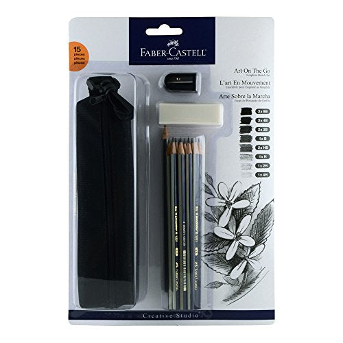 Faber Castell Art-On-The-Go Drawing Set with Pencil Bag (FC701000T)