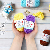 LEMESO 12 Skeins Mini Yarn, 12 Colors 100% Acrylic Mini Knitting Yarn, Great for Knitting Crochet Crafts
