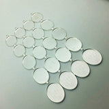 IGOGO 20 PCS Oval Pendant Trays Pendant Blanks Cameo Bezel Cabochon Settings - 30x40 mm Silver